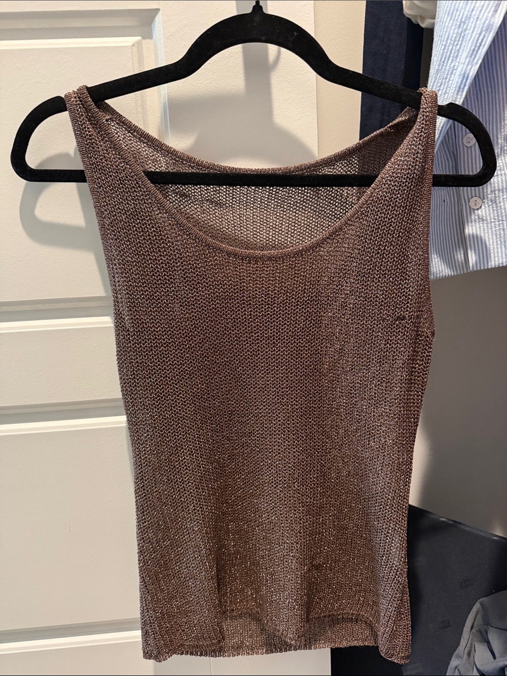 Brown Knit Tank Top